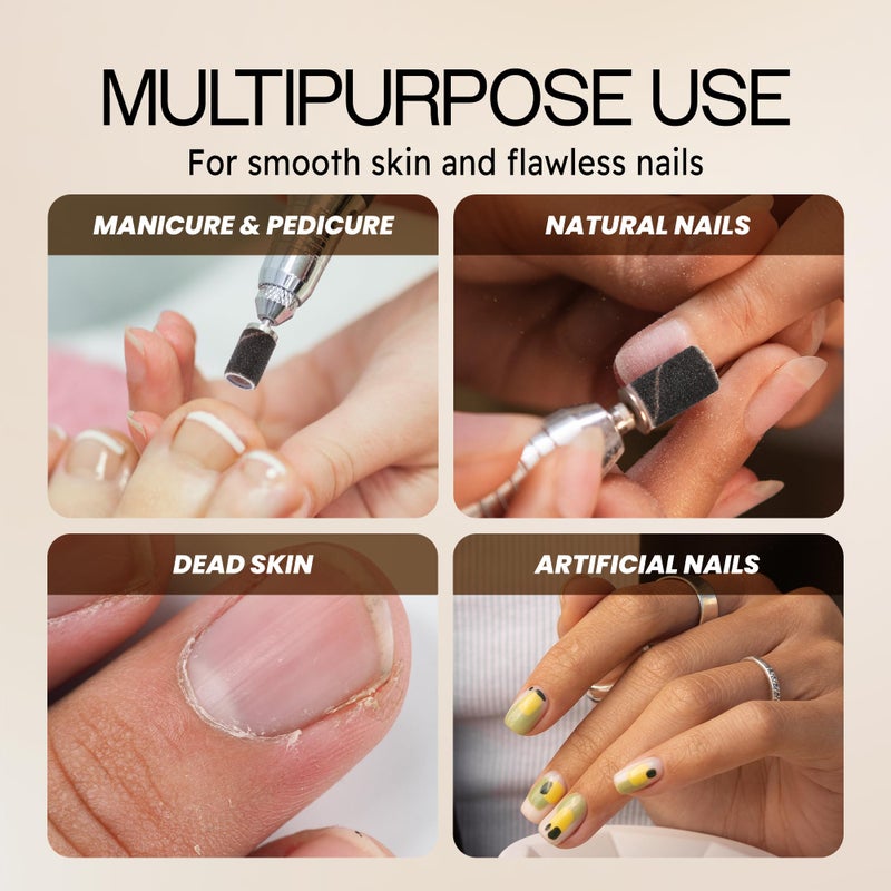 PANA 100 Pieces Nail Sanding Bands Professional Nail Manicure Great Fit for Nail Drill Bits for Acrylic Nails (150 Grit, Black) - Image 5